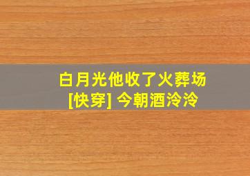 白月光他收了火葬场[快穿] 今朝酒泠泠